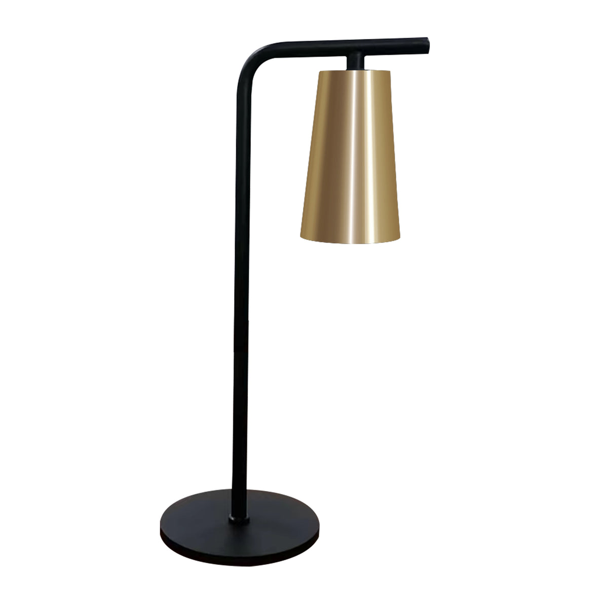 Sider table lamp black 1x15W GU10 llampshade brushed brass , short wire