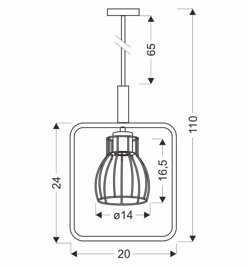 Franita lampa wisząca czarny 1x40W E27 klosz czarny