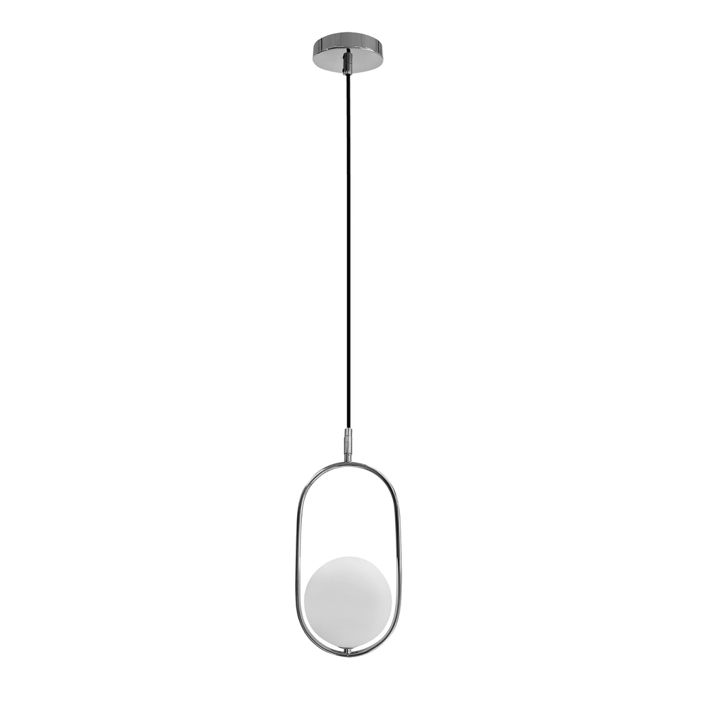 Cordel lampa wisząca chromowy G9 klosz biały