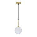 Pompei lampa wisząca mosiądz 1x40W E27 klosz biały 15cm