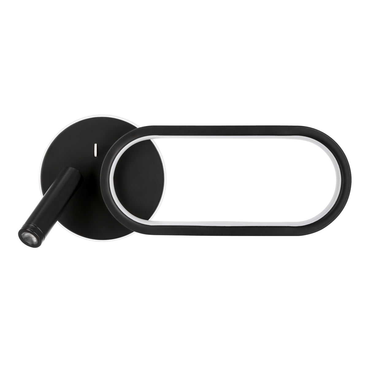 MONET lampa kinkiet owal czarny 13W LED 3000K, 4000K, 6000K klosz biały