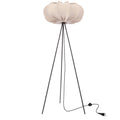 Lampa podłogowa CAFEE’ z abażurem beżowym frappe 52 cm - lampa stojąca w stylu skandynawskim E27