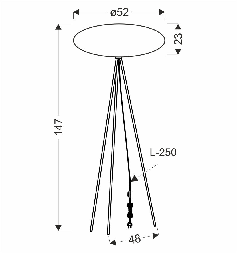 Lampa podłogowa CAFEE’ z abażurem beżowym frappe 52 cm - lampa stojąca w stylu skandynawskim E27