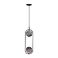 Lampa wisząca CORDEL elegancka - czarna z grafitowymi kloszami kulkami - minimalistyczne oświetlenie salonu 2x G9 LED