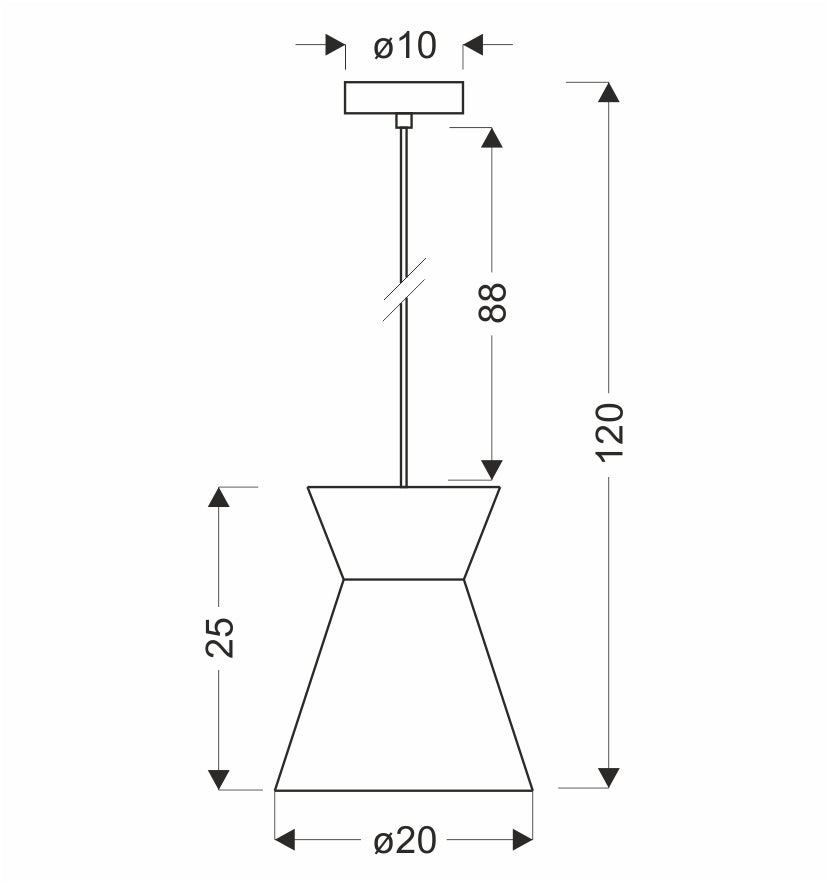 ETNOS 2 lampa wisząca czarny 1x40W E27 klosz beżowy
