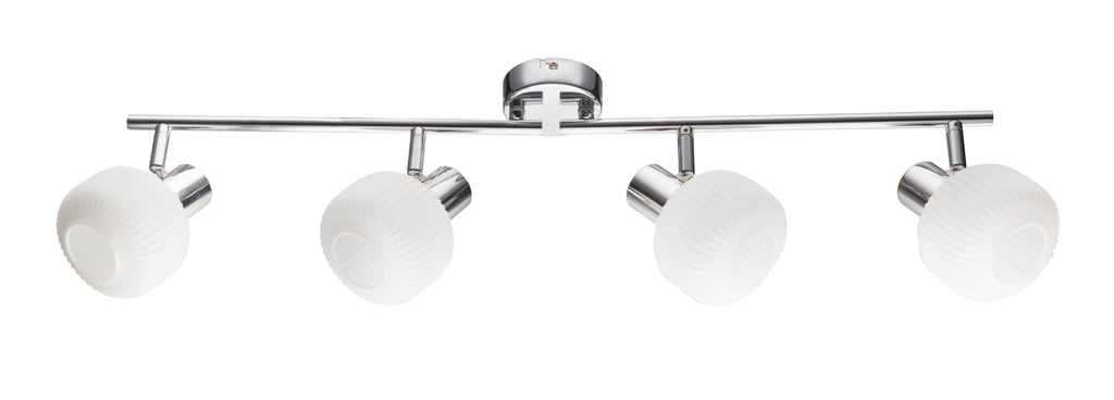 Lampa sufitowa ANDRUS srebrna 4x40W E14 elegancka klasyczna oprawa oświetleniowa do salonu sypialni korytarza garderoby