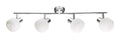 Lampa sufitowa ANDRUS srebrna 4x40W E14 elegancka klasyczna oprawa oświetleniowa do salonu sypialni korytarza garderoby