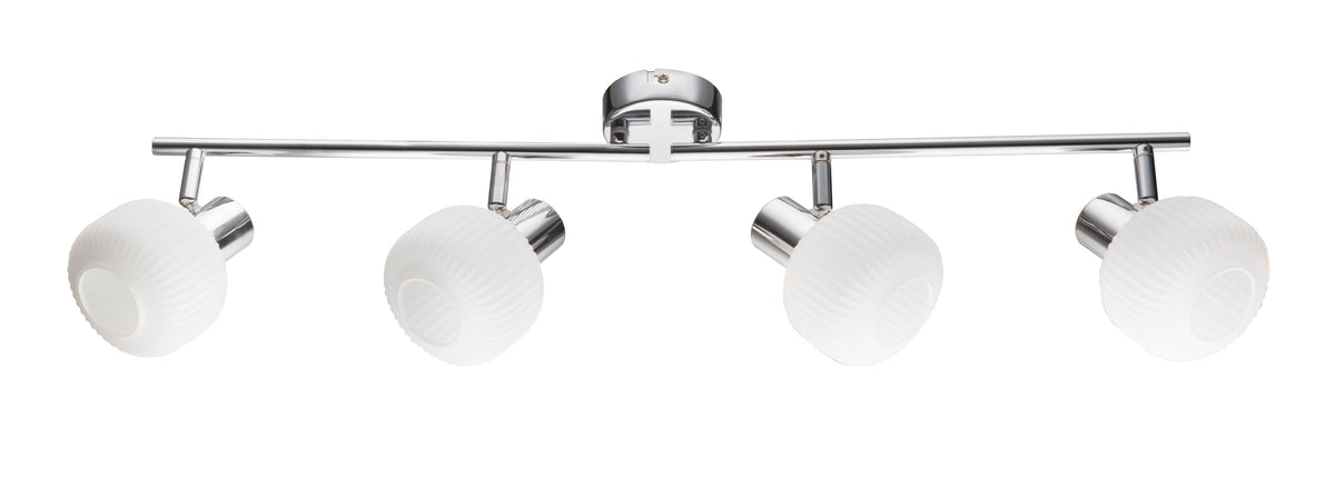 Lampa sufitowa ANDRUS srebrna 4x40W E14 elegancka klasyczna oprawa oświetleniowa do salonu sypialni korytarza garderoby