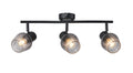 MITURA lampa sufitowa czarny 3x40W E27 klosz dymiony