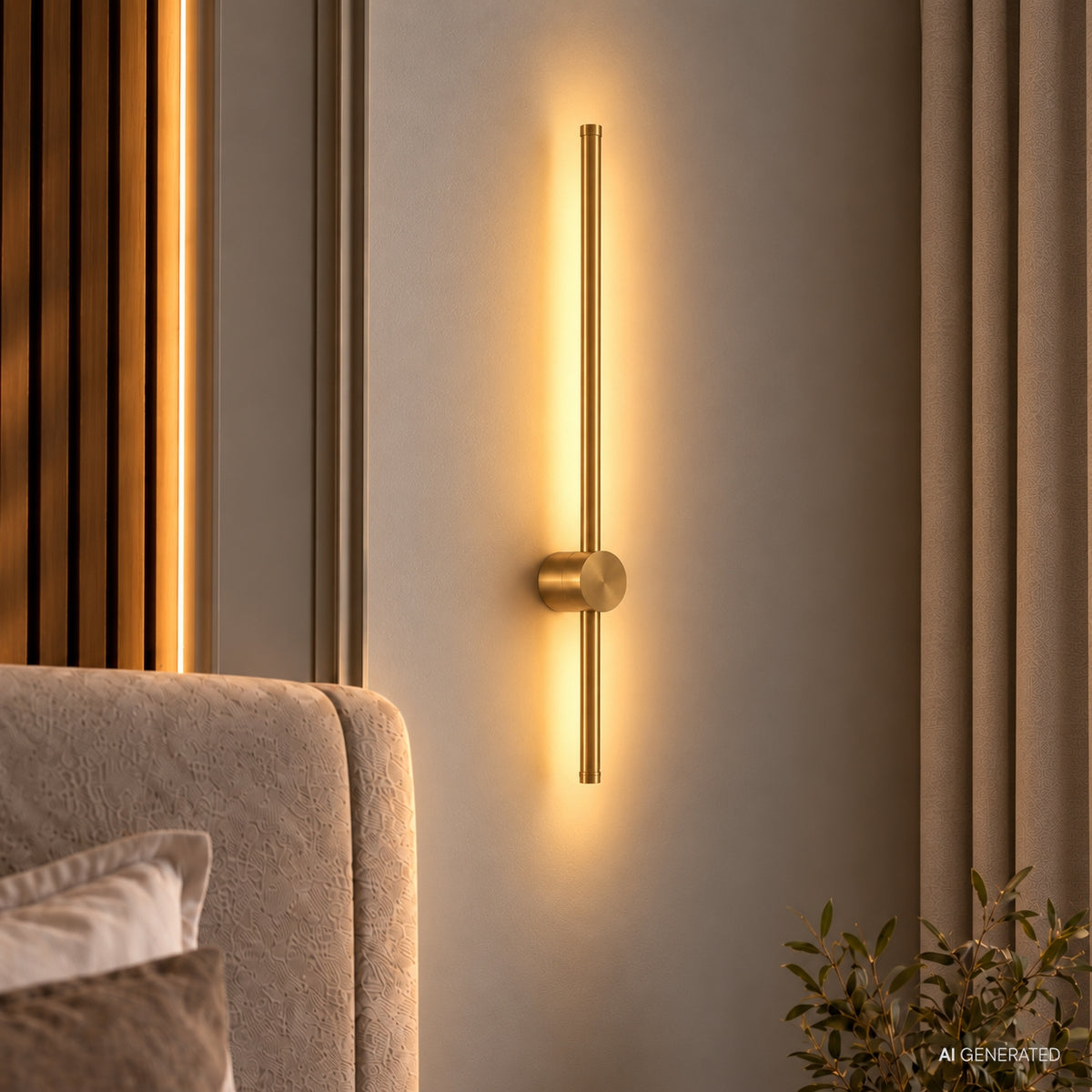 Kinkiet ARIAN 50,5 złoty 8W LED 4000K lampa ścienna nowoczesna do łazienki korytarz sypialnia garderoba salon