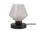 RENI lampka stołowa czarny 1x40W E27 klosz bezbarwny