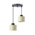 OLIVCA lampa wisząca czarny 2x40W E27 klosz oliwkowy