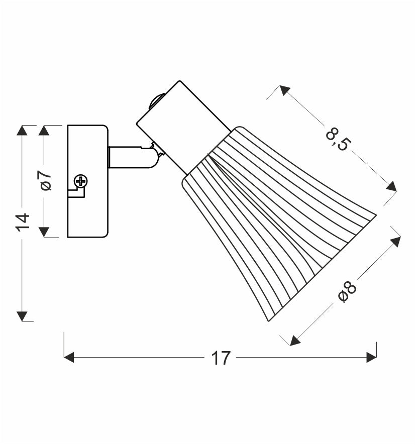 Kinkiet ścienny CURTIS szary 1x40W E14 nowoczesny design do salonu sypialni przedpokoju
