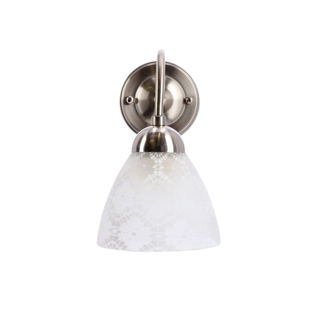 Kinkiet ścienny CAVALLO srebrny 1x60W E27 elegancka lampa klasyczna do sypialni salonu korytarza przedpokoju gabinetu