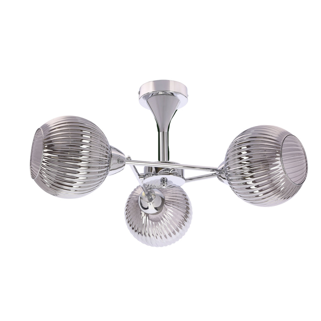 Lampa wisząca CESAR srebrna 3x40W E27 nowoczesna elegancja do salonu jadalni sypialni