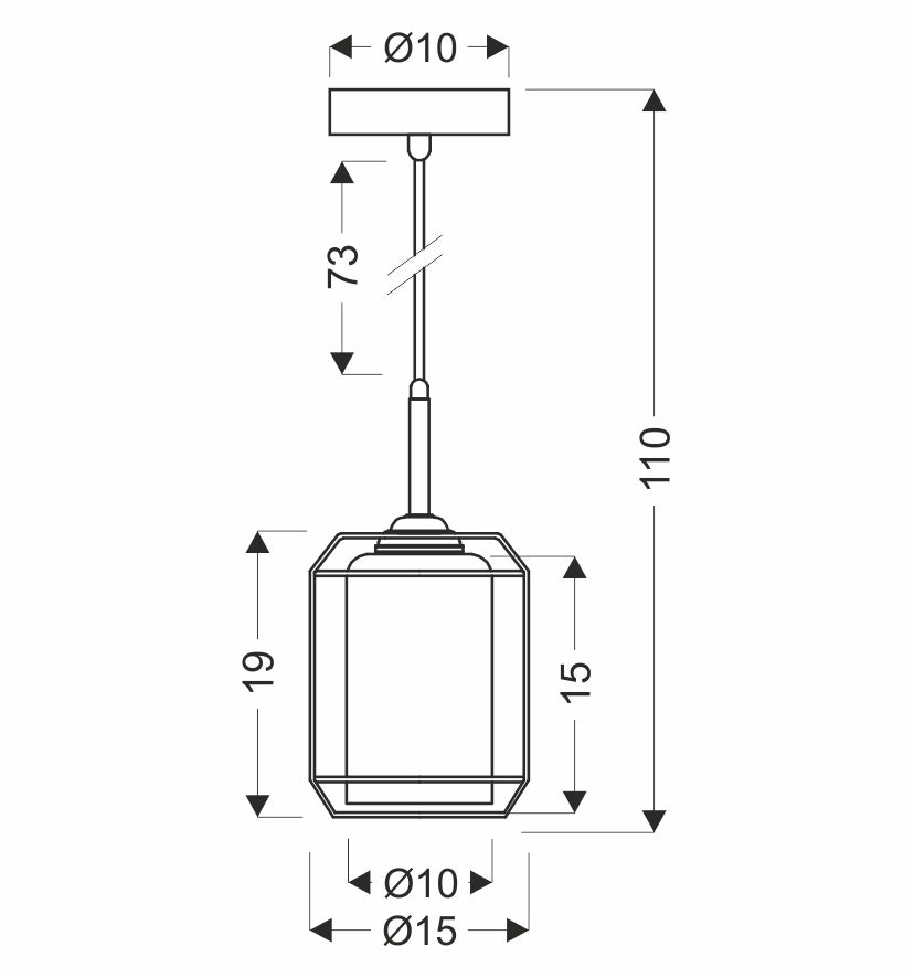 JONERA lampa wisząca czarny 1x40W E27 klosz bursztynowy