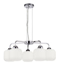 CROMADO lampa wisząca chromowy 5x60W E27 klosz biały