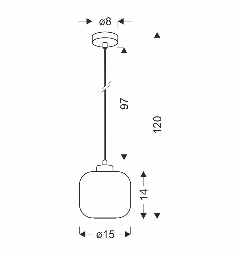 ESTILO lampa wisząca czarny 1x40W E27 klosz biały