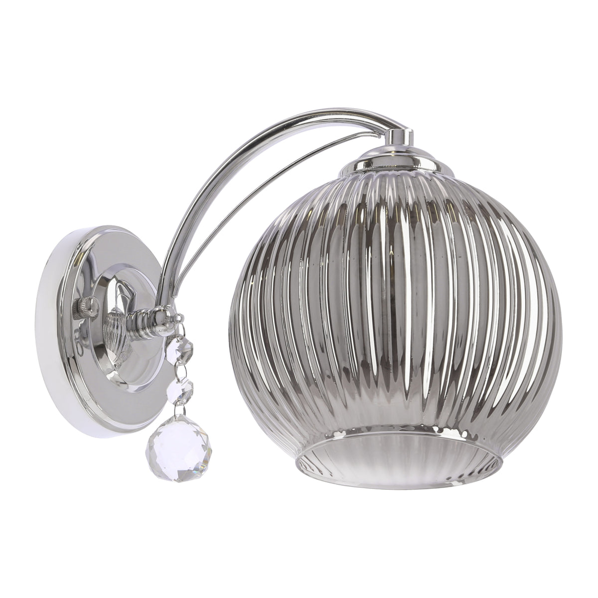 SIERRA lampa kinkiet chromowy 1x40W E27 klosz chromowy