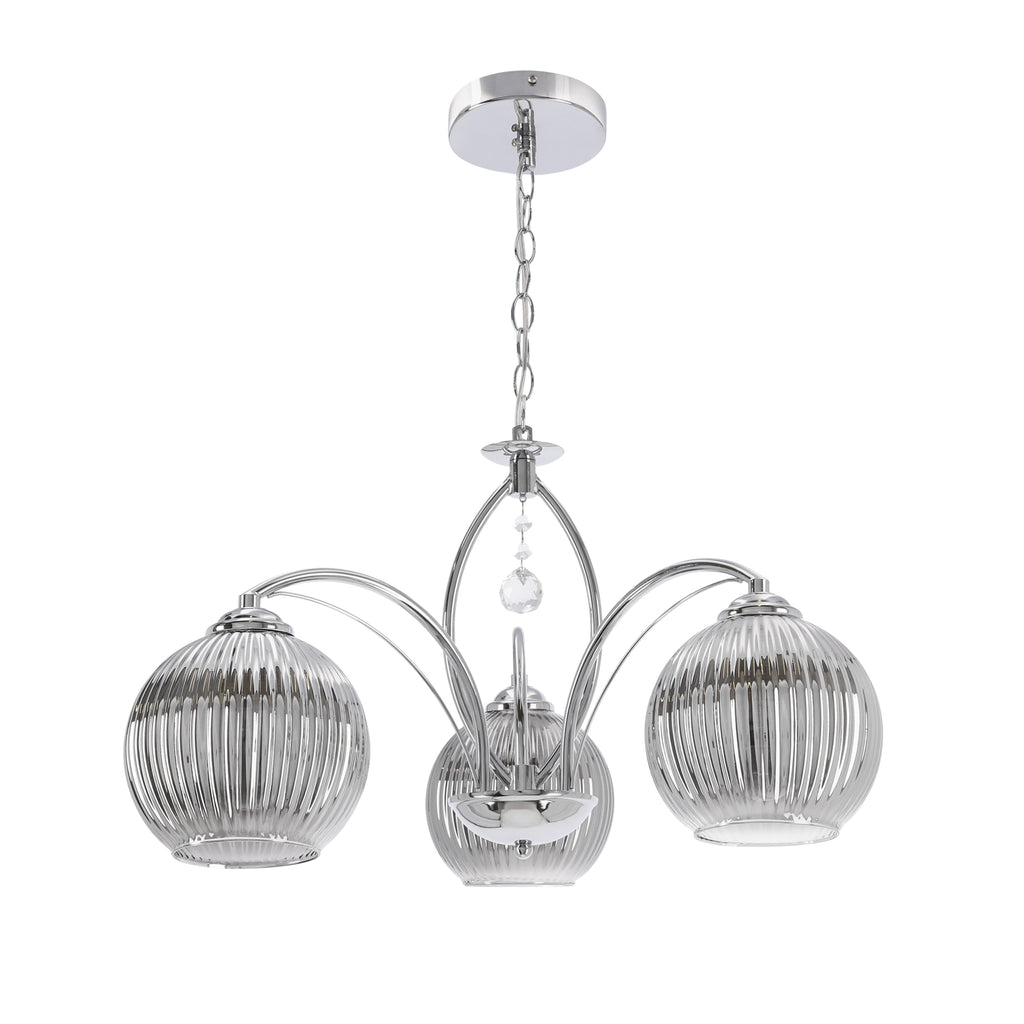 SIERRA lampa wisząca chromowy 3x40W E27 klosz chromowy