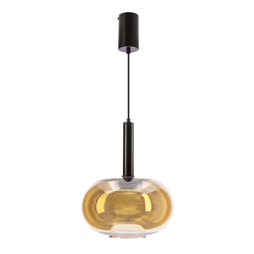 BUENO lampa wisząca czarny GX53 klosz bezbarwny+złoty