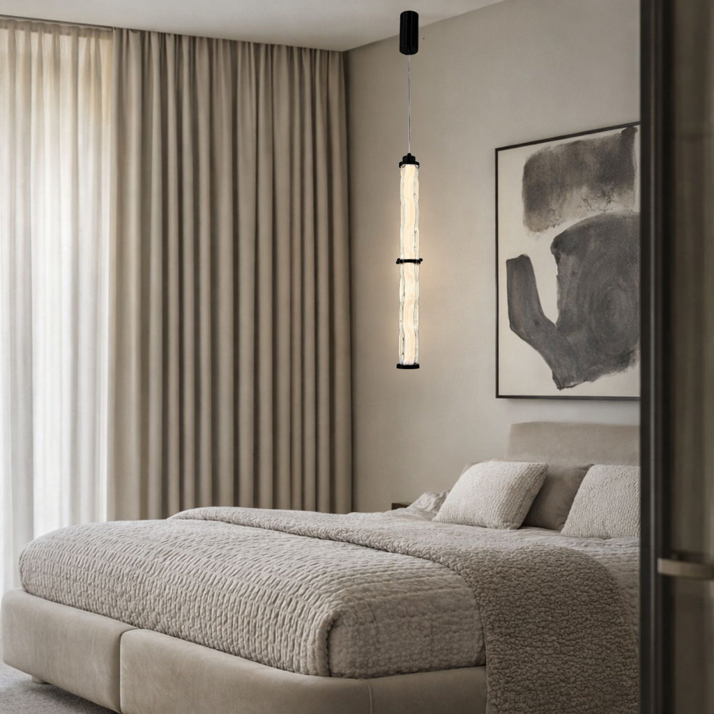 CORTE lampa wisząca czarny matowy 18W LED 3000K klosz bezbarwny