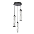 CORTE lampa wisząca talerz czarny matowy 25W LED 3000K klosz bezbarwny