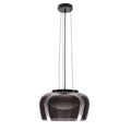 INSIEME 38 lampa wisząca czarny+chromowy 1x10W GX53 klosz dymiony+biały