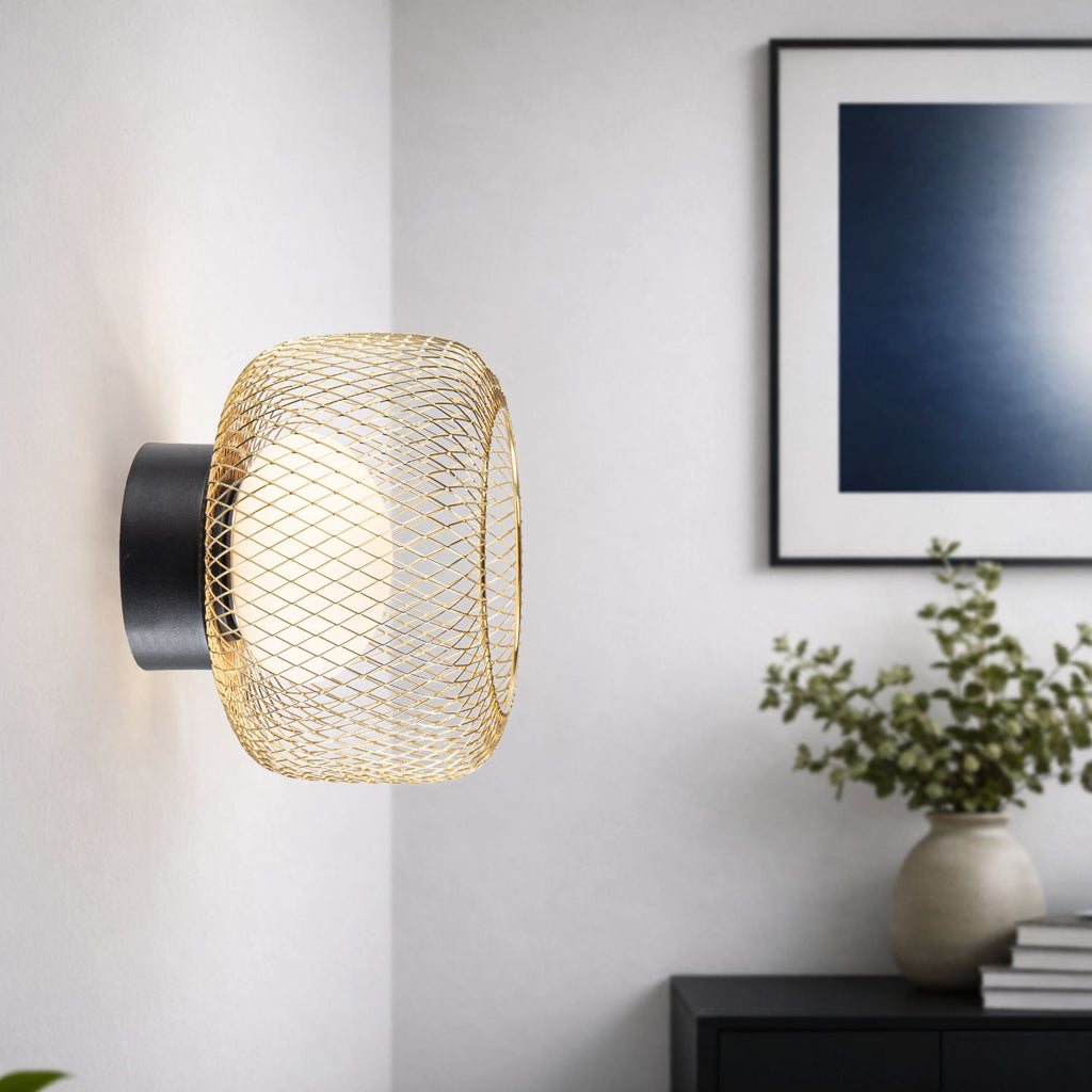 SOPRA 25 lampa sufitowa czarmy 1x10W GX53 klosz złoty+biały