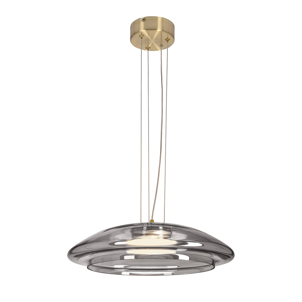 OMBRE 42 lampa wisząca satynowy złoty 1x10W GX53 klosz dymiony+biały