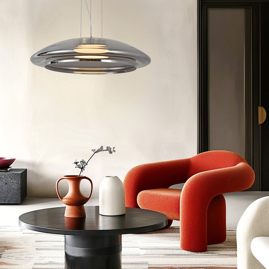 OMBRE 42 lampa wisząca satynowy złoty 1x10W GX53 klosz dymiony+biały