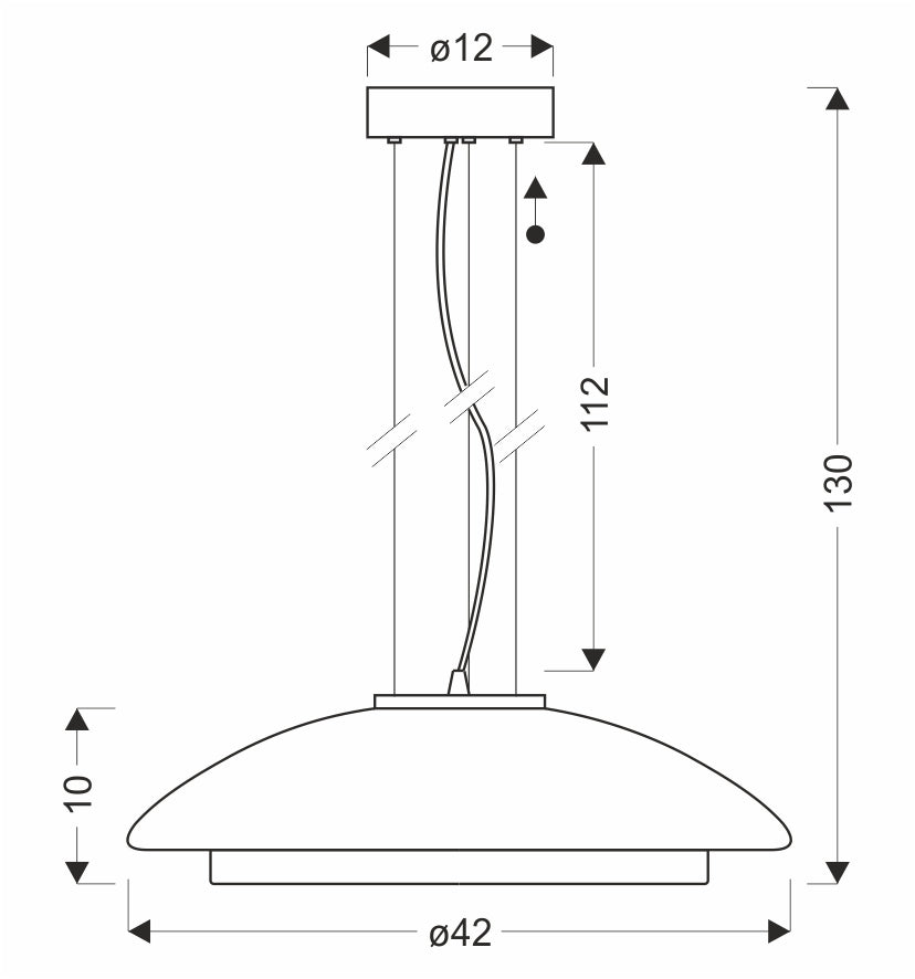 OMBRE 42 lampa wisząca satynowy złoty 1x10W GX53 klosz dymiony+biały