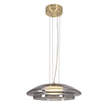 OMBRE 34 lampa wisząca satynowy złoty 1x10W GX53 klosz dymiony+biały