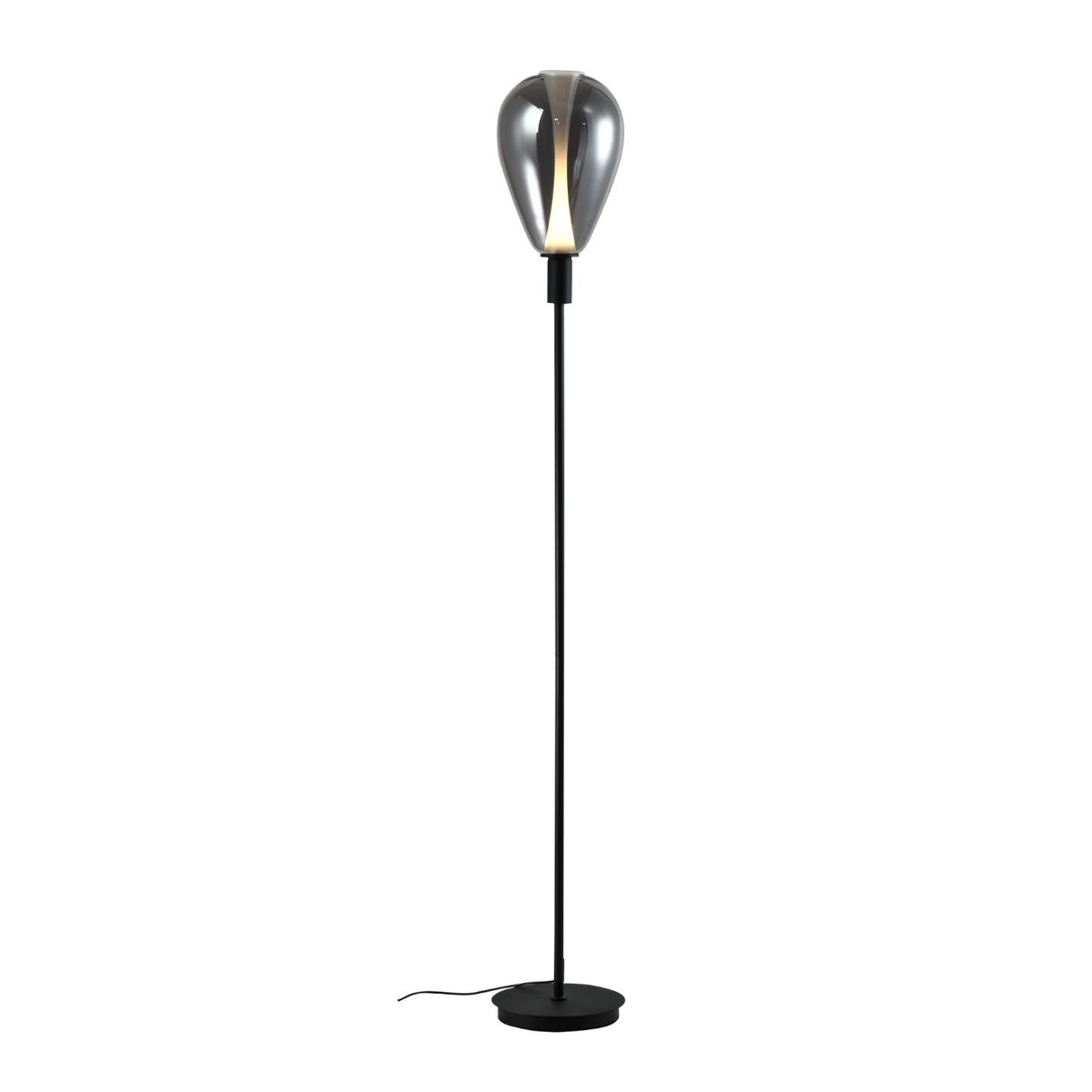 DENSO 20 lampa podłogowa czarny 1x5W G9 klosz dymiony