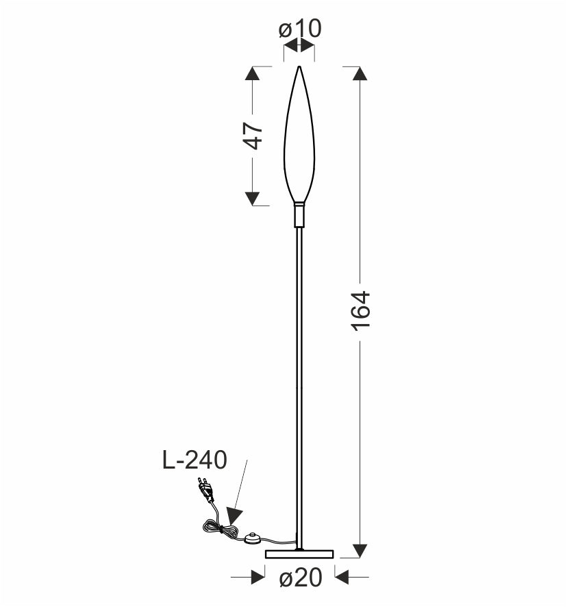 NORDIC lampa podłogowa czarny 1x5W G9 klosz bursztynowy