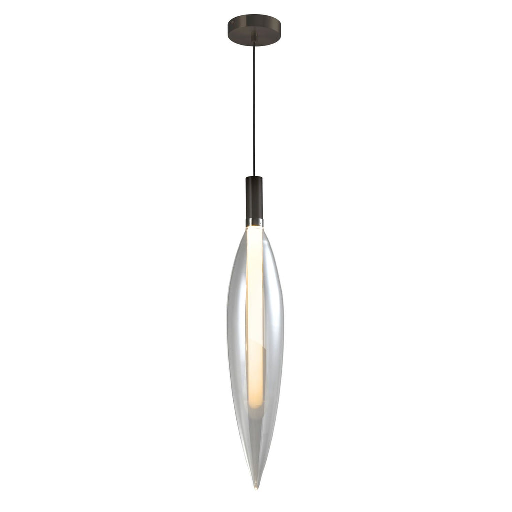 NORDIC lampa wisząca czarny 1x5W G9 klosz bezbarwny