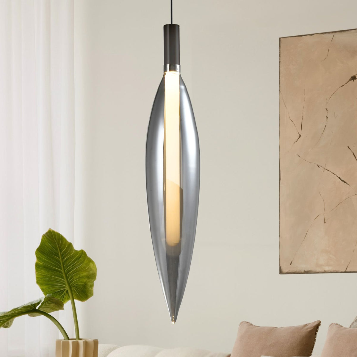 NORDIC lampa wisząca czarny 1x5W G9 klosz bezbarwny