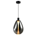 DENSO 30 lampa wisząca czarny 1x10W GU10 klosz dymiony