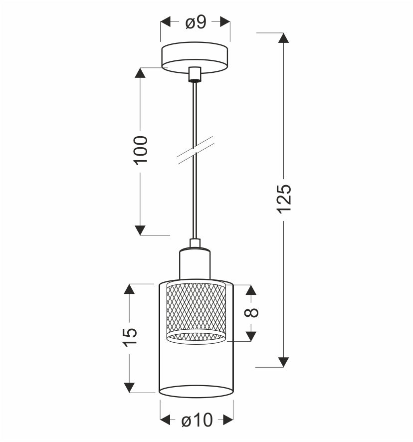 CABI lampa wisząca czarny +złoty 1x40W E14 klosz bursztynowy
