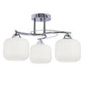 DOPO lampa sufitowa chromowy 3x40W E27 klosz biały