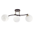 CALMO lampa sufitowa brunatny+złoty 3x40W E27 klosz biały