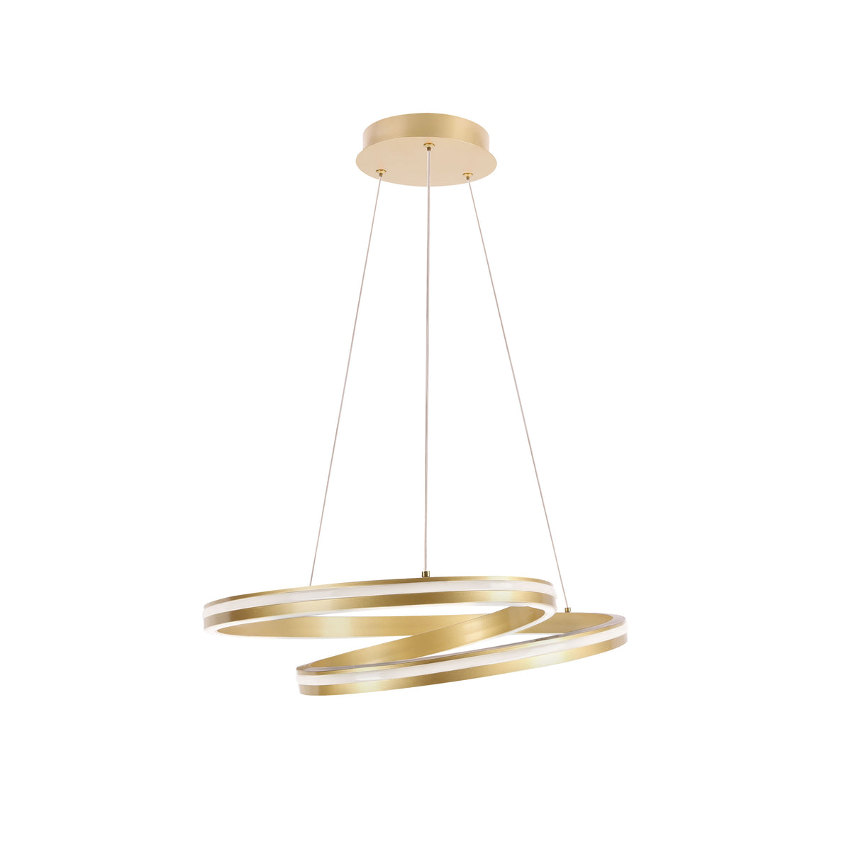 SANTA lampa wisząca złoty 32W LED 3000, 4000, 6500K maskownica biały