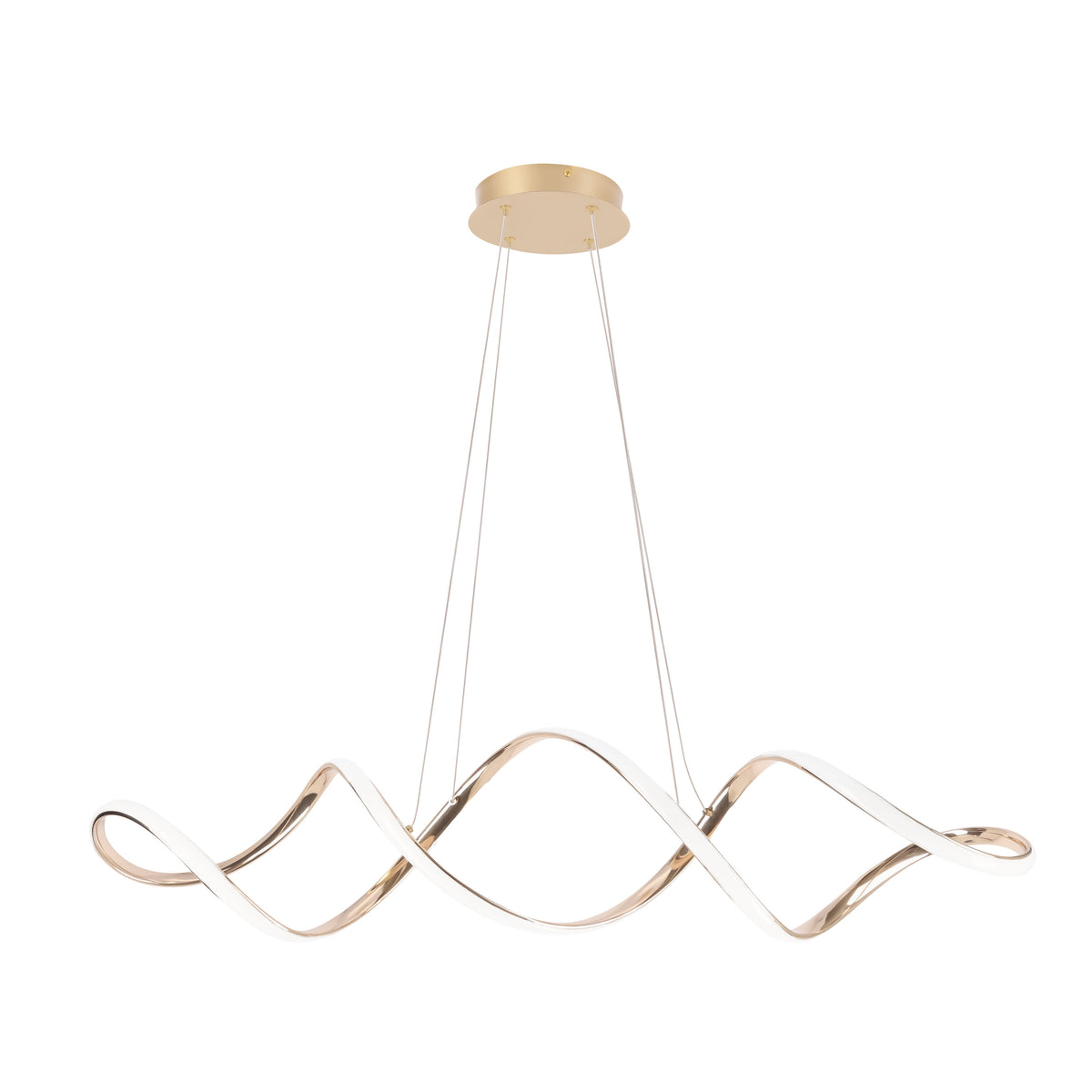SNELLO lampa wisząca złoty 32W LED 3000, 4500, 6500K kryształki bezbarwne