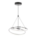 LOCO lampa wisząca czarny+chromowy 30W LED 3000, 4000, 6000K osłonka biała