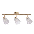 BARON lampa sufitowa listwa złoty 3x40W G9 klosz bezbarwny