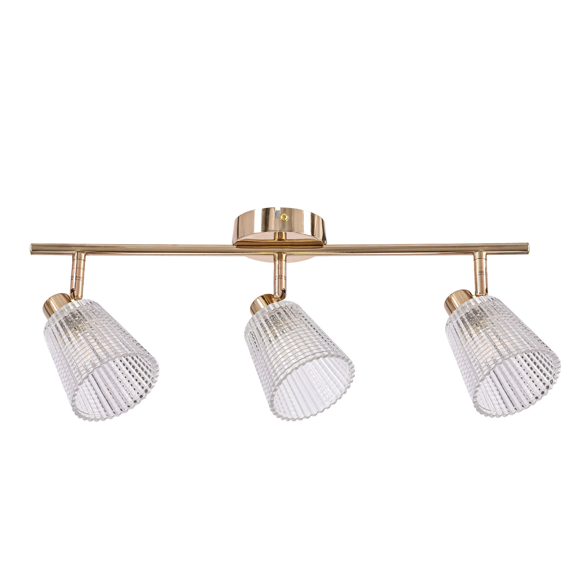 BARON lampa sufitowa listwa złoty 3x40W G9 klosz bezbarwny