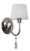 SORENTO lampa kinkiet chromowy 1X40W E14 abazur biały