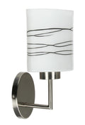 lampa visola kinkiet 1x60W E27 nikiel mat/brązowe paski