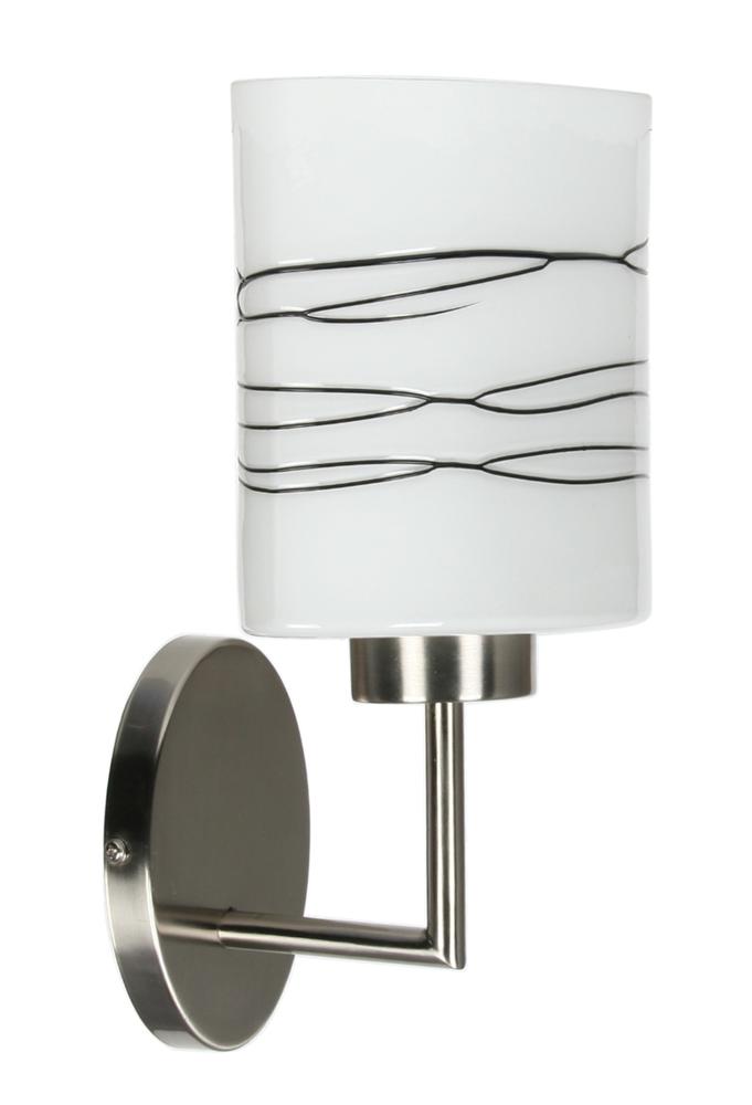 lampa visola kinkiet 1x60W E27 nikiel mat/brązowe paski