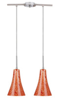 RUFI lampa wisząca 2x40 w E14 chrom/satyna nikiel